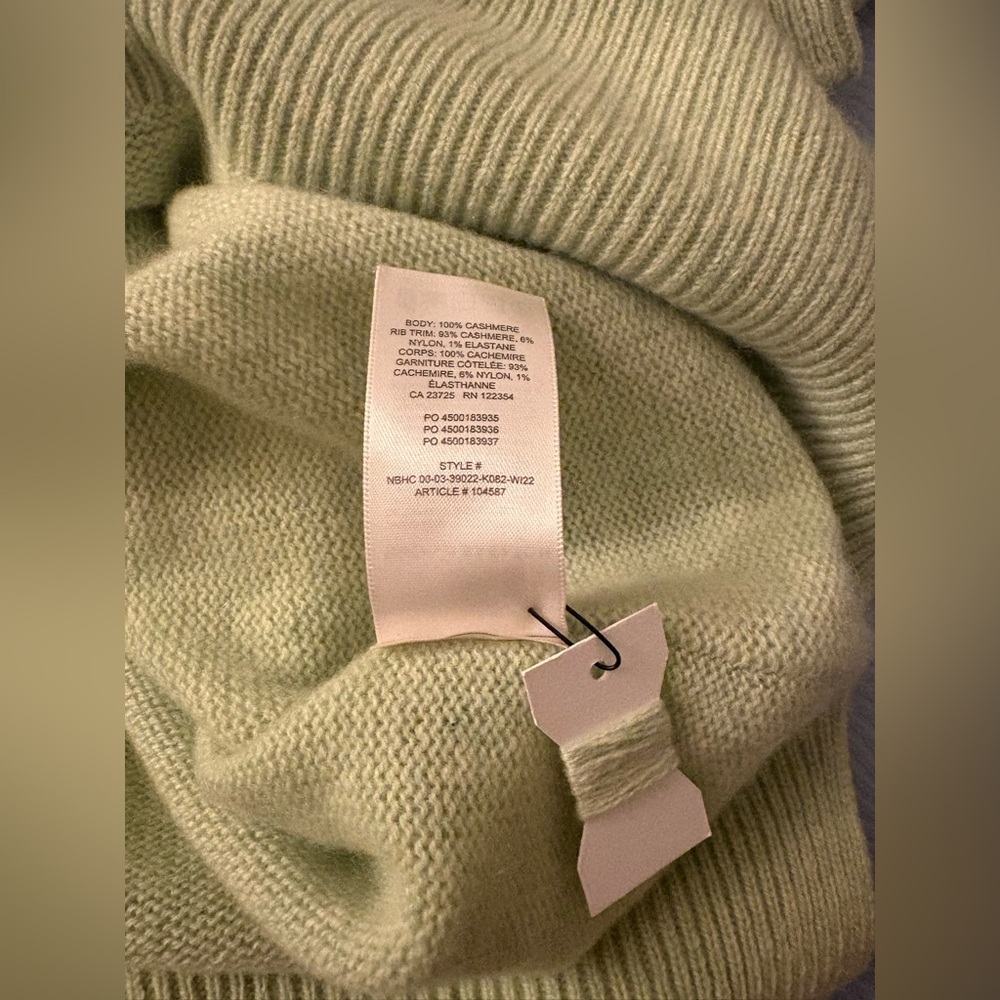 New Aritzia the group mount luxe oversized 100%cashmere sweater Sz2 MSRP:$198 - Picture 6 of 9